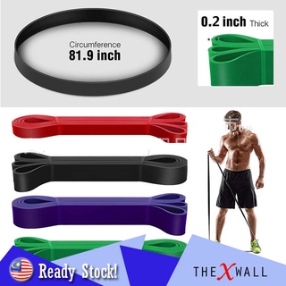 Ready Stock Gym Natural Latex Resistance Band Elastic Band exercise band Fitness Exercise Yoga Band pull up Bands Shopee Malaysia