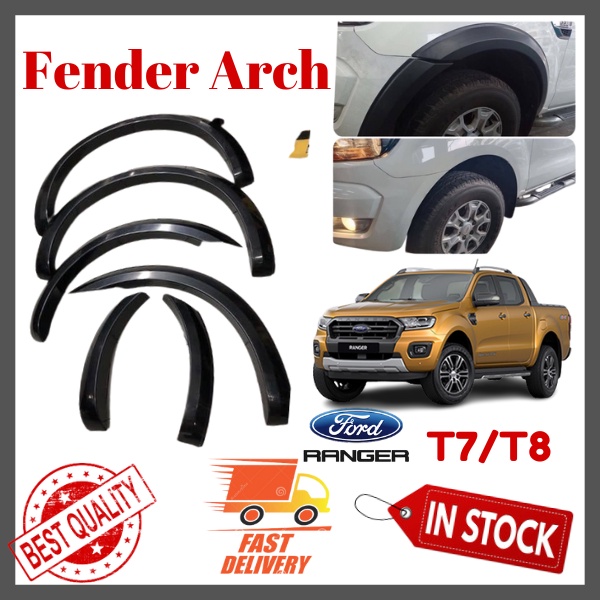 (6PCS/SET) FORD RANGER T7/T8 FENDER ARCH FLARES WITHOUT SENSOR HOLE