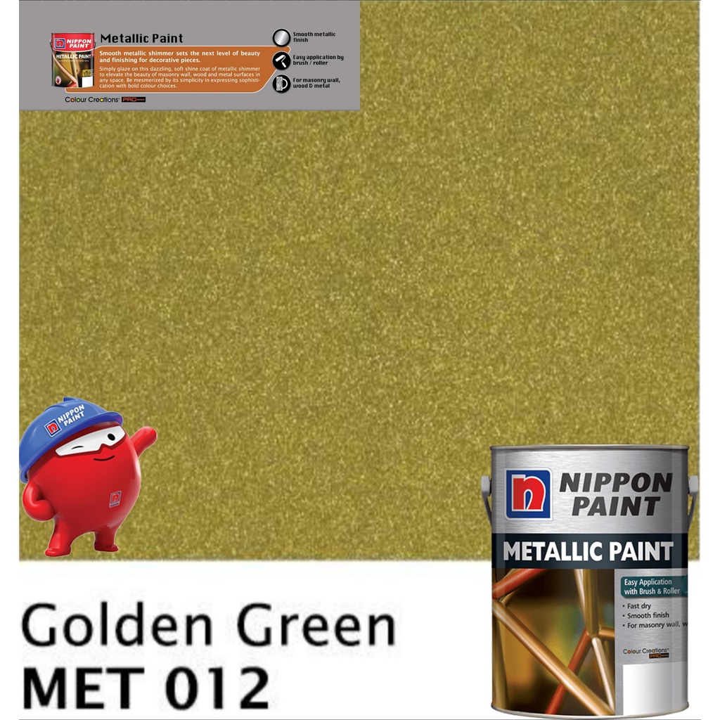 SINAR NIPPON METALLIC GLOSS PAINT 5 LITER FOR WOOD & METAL / MASONRY ...
