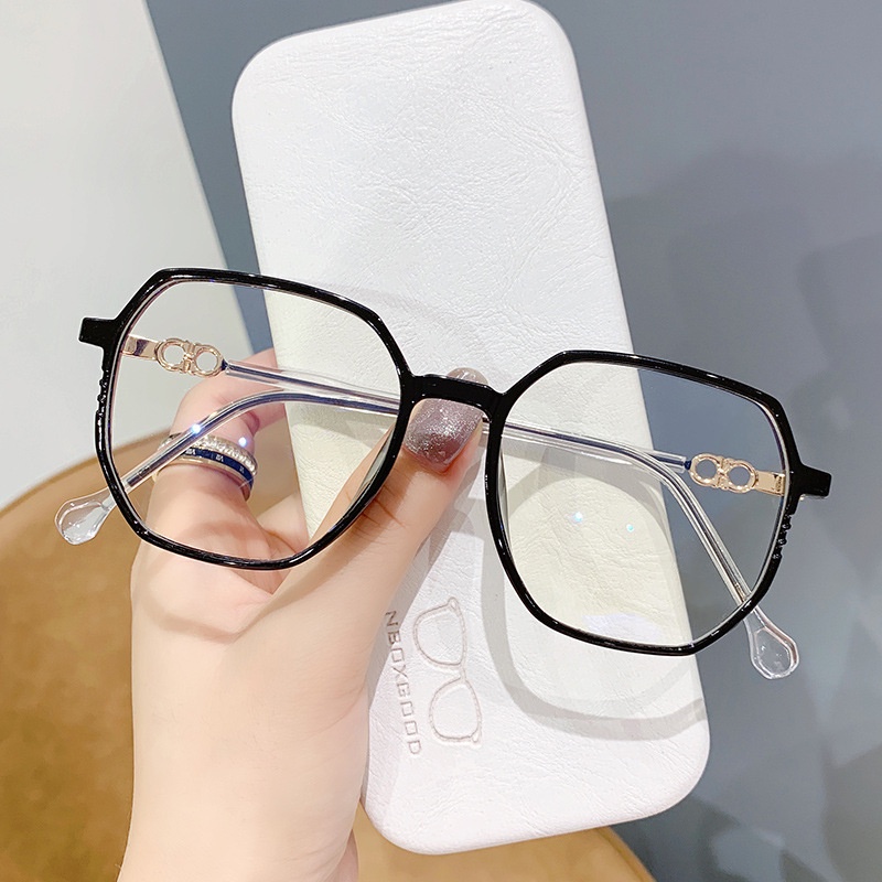 Anti Blue Eyeglasses Korean Retro Round Anti Radiation Glasses Metal Frame Eyeglasses For Women 9496