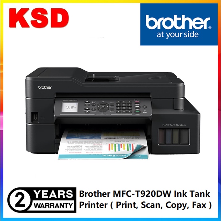 Brother MFC-T920DW Ink Tank Wireless All in One Printer (Print /Scan ...