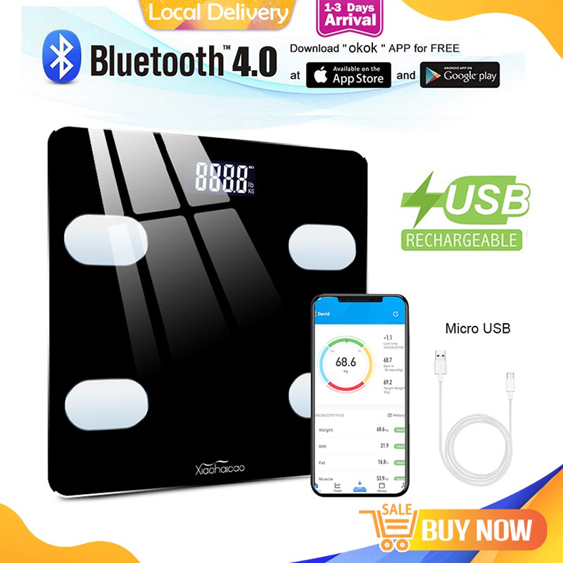 80 in 1 Digital Body Weight Scale Monitoring Analyser Digital Body Weighing  Scale Smart Body Fat Scale Timbang Berat