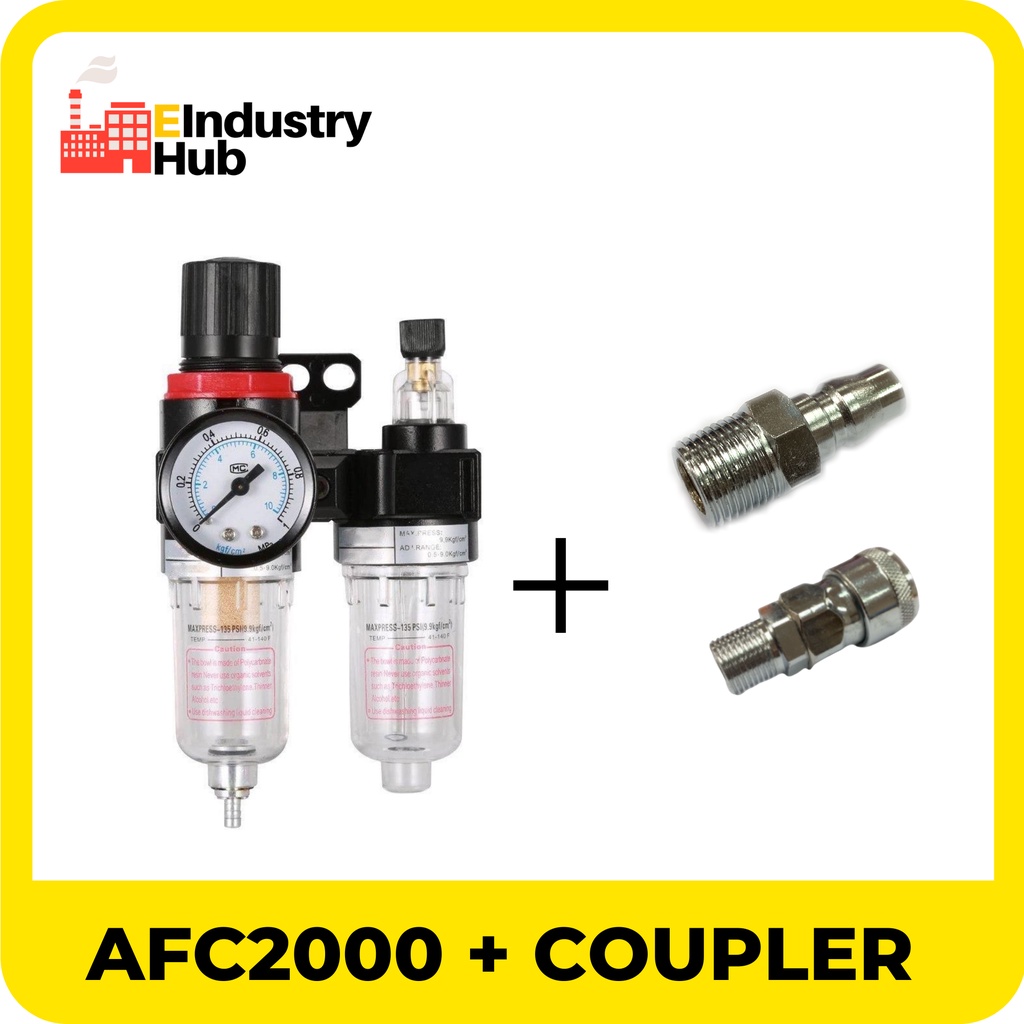 AIRTAC Type AFC2000 1/4" with Coupler Pneumatic Air Pressure Filter