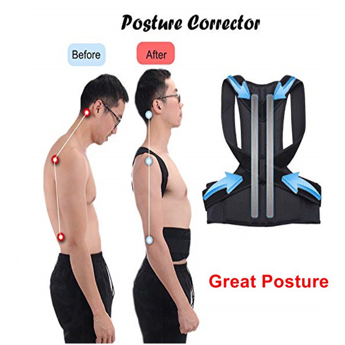 Plus Size Back Posture Corrector Baju Tulang Belakang Baju Sokong Tulang  Spina Brace Back Bone Corrector Support Splint