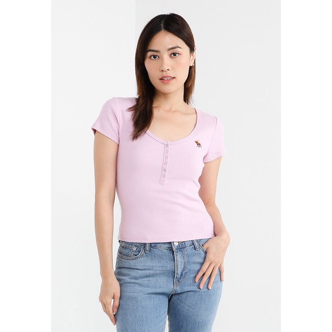 Abercrombie & Fitch International Icon Henley Top (Female) Shopee