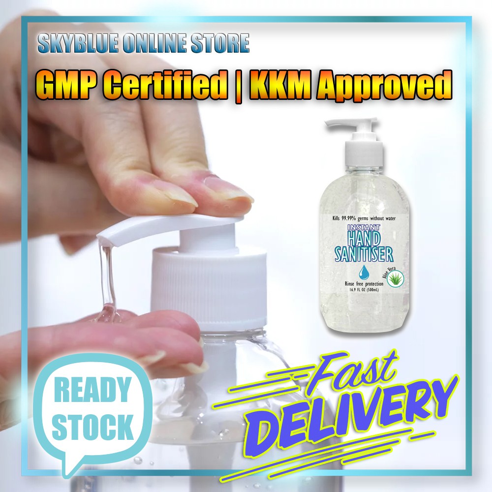 GMP Certified KKM Approved Hand Sanitiser, Instant Kill 99.99 Germs