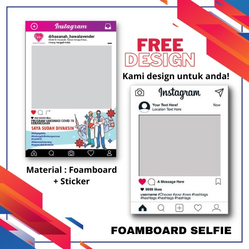 [CUSTOMIZED] FREE DESIGN/ FOAM BOARD SELFIE FRAME/ PROP PHOTOBOOTH