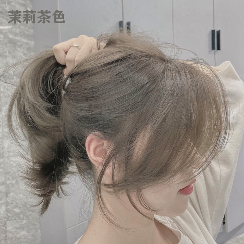 Jasmine tea grayish brown hair dye 2021 popular color whitening self