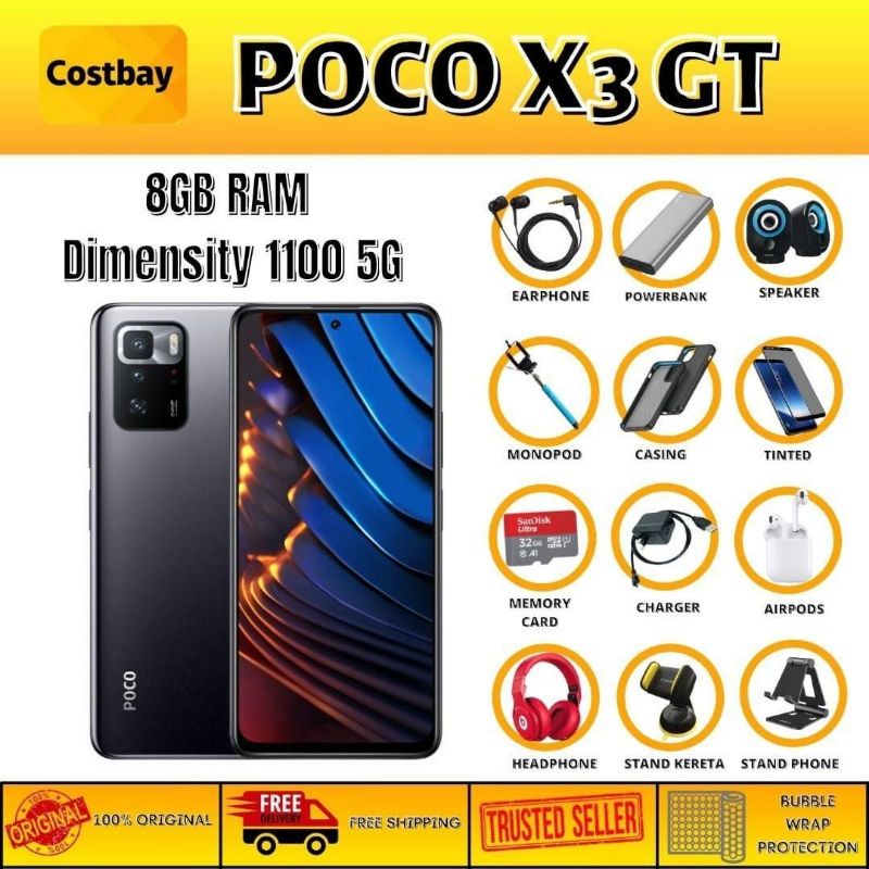 POCO X3 GT 5G (8GB/256GB)(ORIGINAL XIAOMI MALAYSIA) | Shopee Malaysia