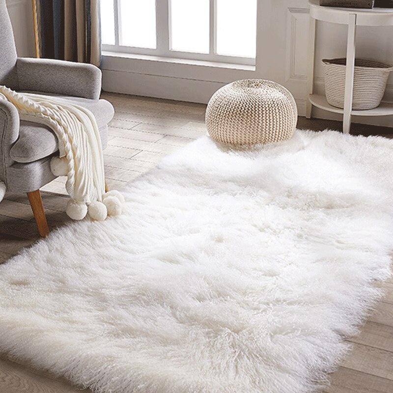 60*90cm Thick Carpet Soft Sheepskin for Living Room Plush Rug Bedroom ...
