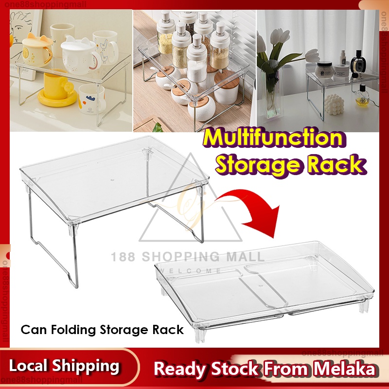 Foldable Storage Organizer Rack Home Desktop Cosmetics Rack Kitchen ...