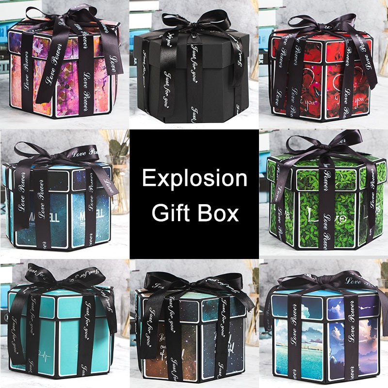 Creative DIY Surprise Love Explosion Box Gift Explosion for Anniversary ...