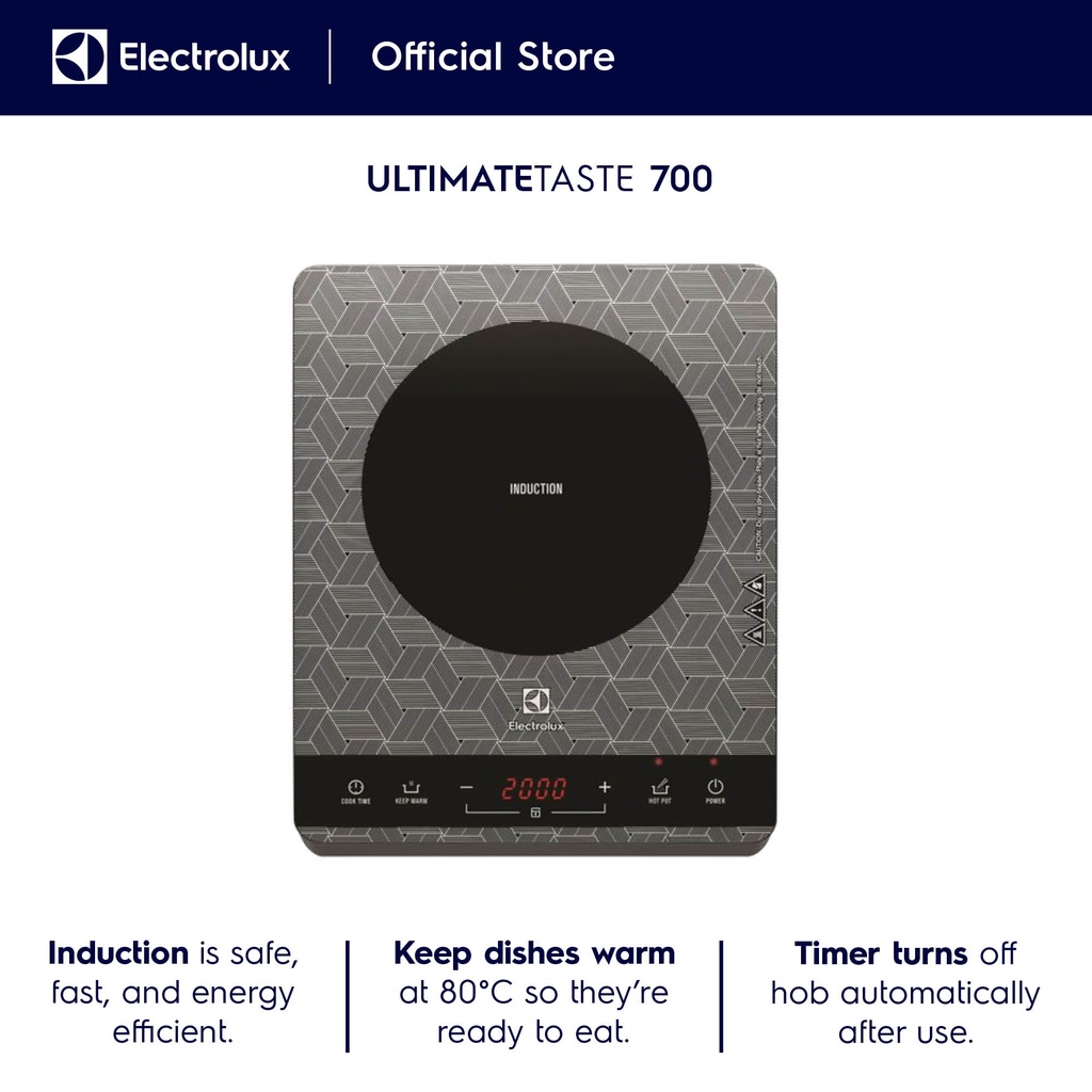 Electrolux Portable Tempered Glass Induction Cooker with Pot and