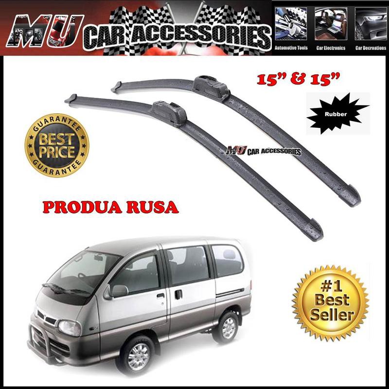 Perodua Rusa High Quality Soft Rubber Car Wiper - 15 Inch & 15 Inch ...