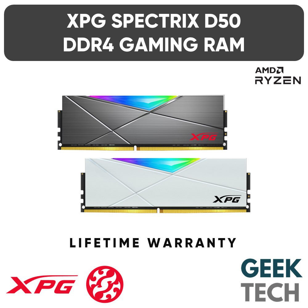 ADATA XPG Spectrix D50 D50G RGB DDR4 Memory RAM 3200MHz/3600MHz/4133MHz ...