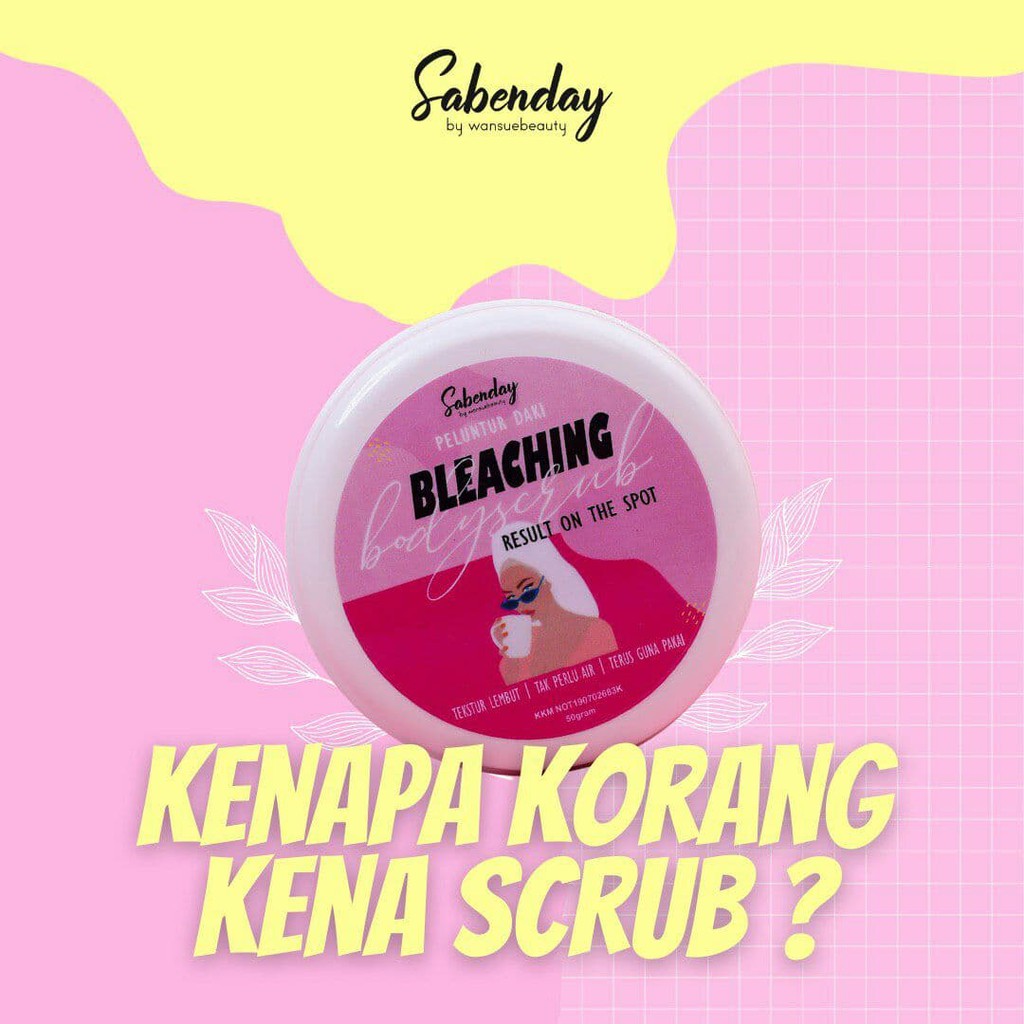 7DAY BLEACHING SCRUB VIRAL UNTUK HILANGKAN DAKI + FREEGIFT + CUTE POUCHBAG Shopee Malaysia