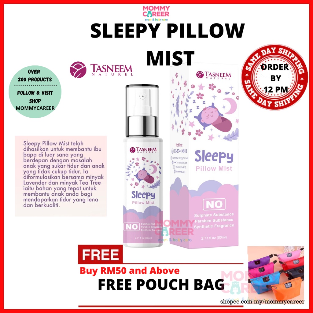 🔥Ready Stock🔥 Sleepy Pillow Mist Tasneem Natural Naturel Spray Mudah