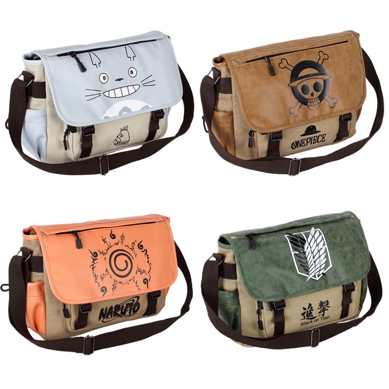 Student Bag Anime Attack On Titan Demon Slayer One Piece Messenger