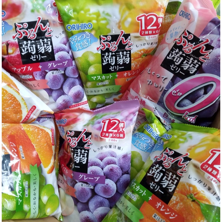 Orihiro Jelly Pack Of 12 Mixes Of Flavors Eating Is Suitable For