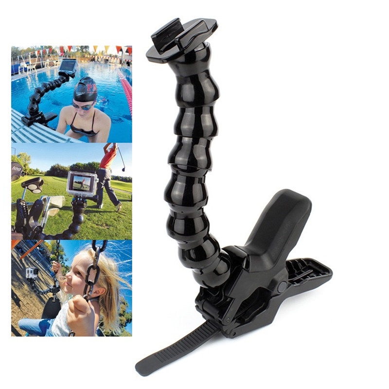 Jaws Flex Clamp Mount + Adjustable Neck Mount for GoPro Angle ...