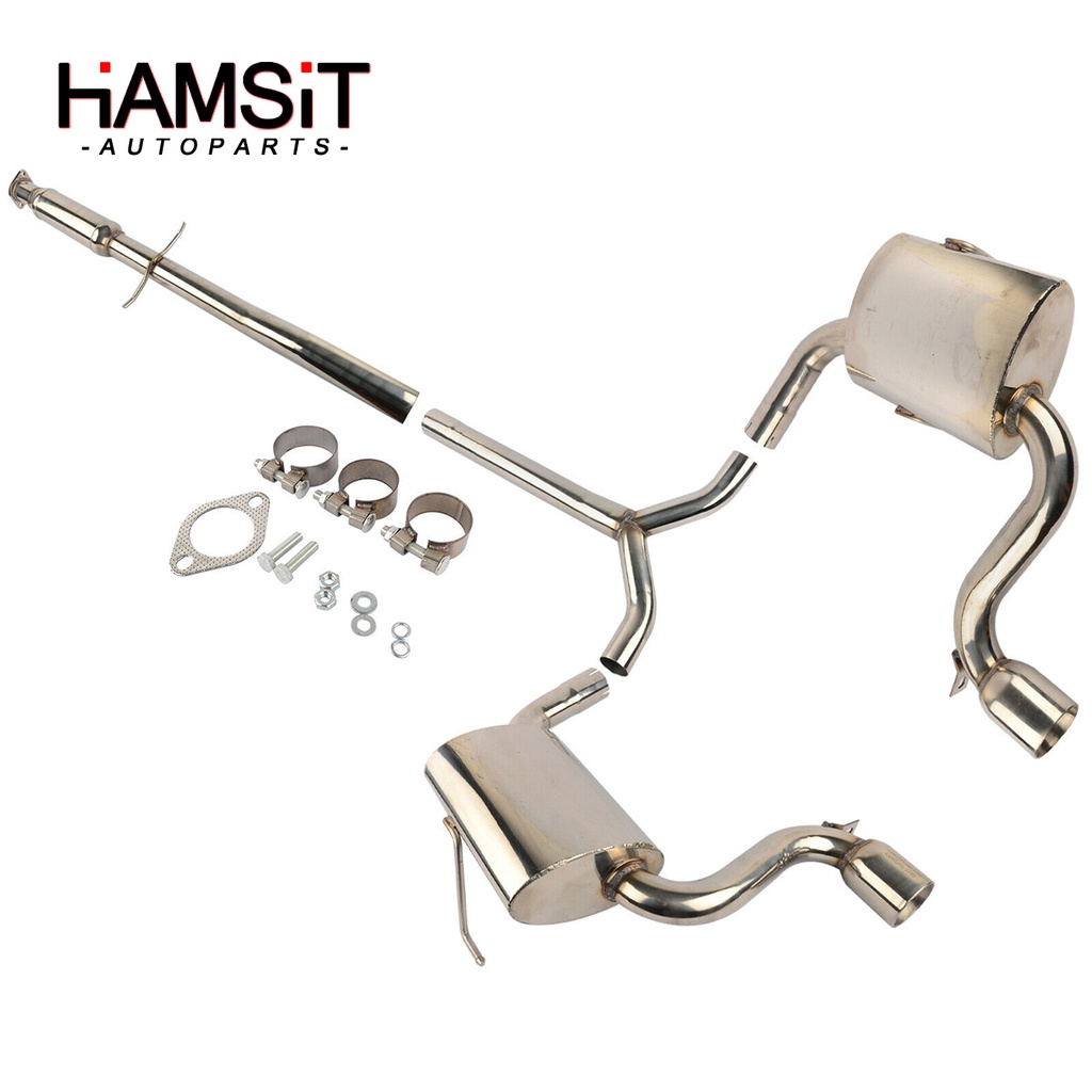 Hamsit SS CatBack Exhaust Dual 3" Tip Muffler For 20022006 BMW Mini