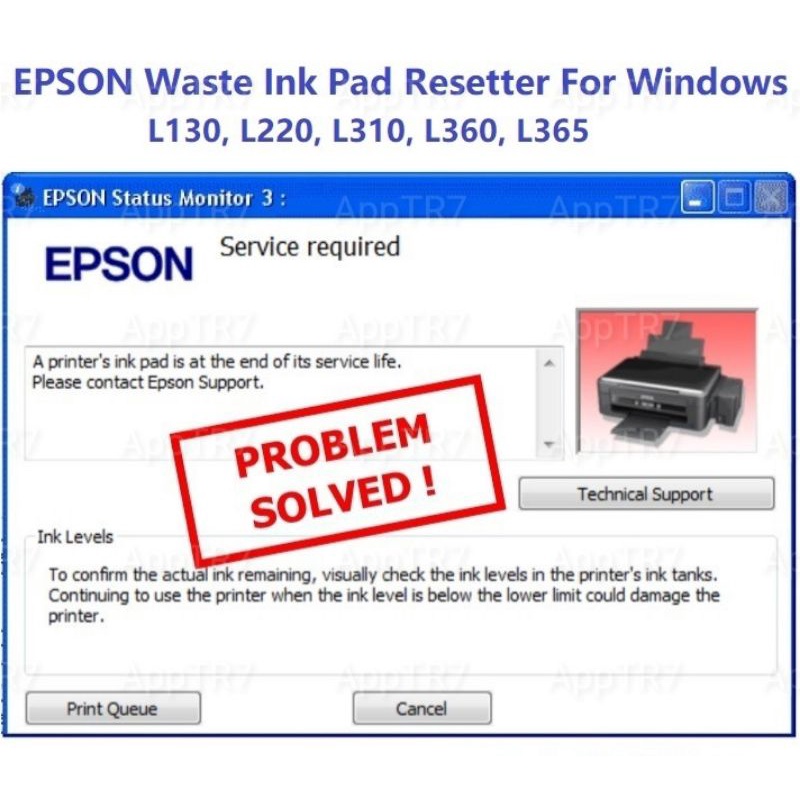 Epson Waste Inkpad Resetter for L130, L220, L310, L360 & L365 (Waste