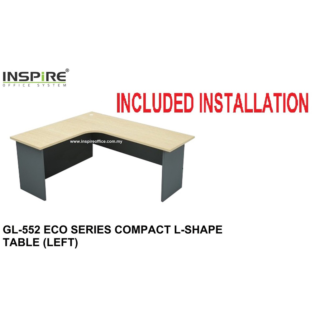 ECO SERIES GL-552 COMPACT L-SHAPE TABLE | Shopee Malaysia