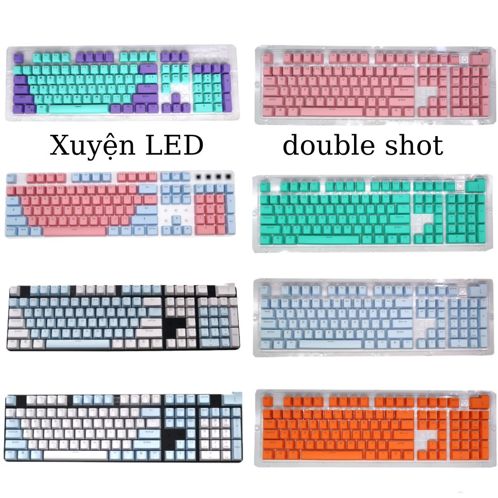 Pbt double shot Keycap through led 104 keys | Shopee Malaysia