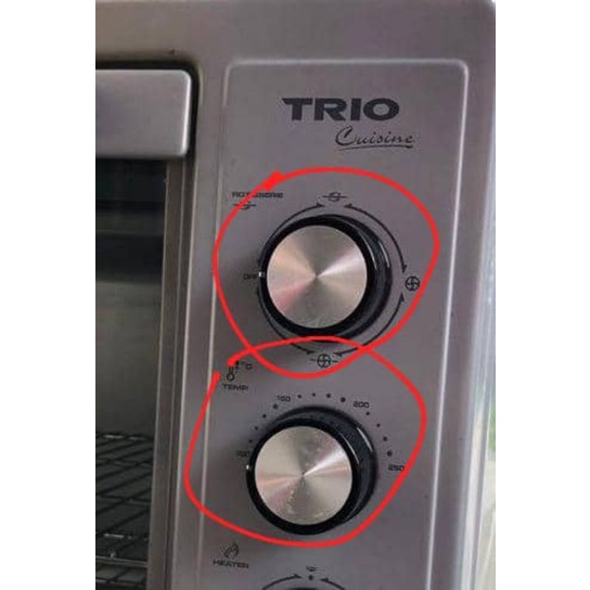 ORIGINAL NEW TRIO PLASTIC KNOB FOR TIMER THERMOSTAT SELECTOR SWITCH