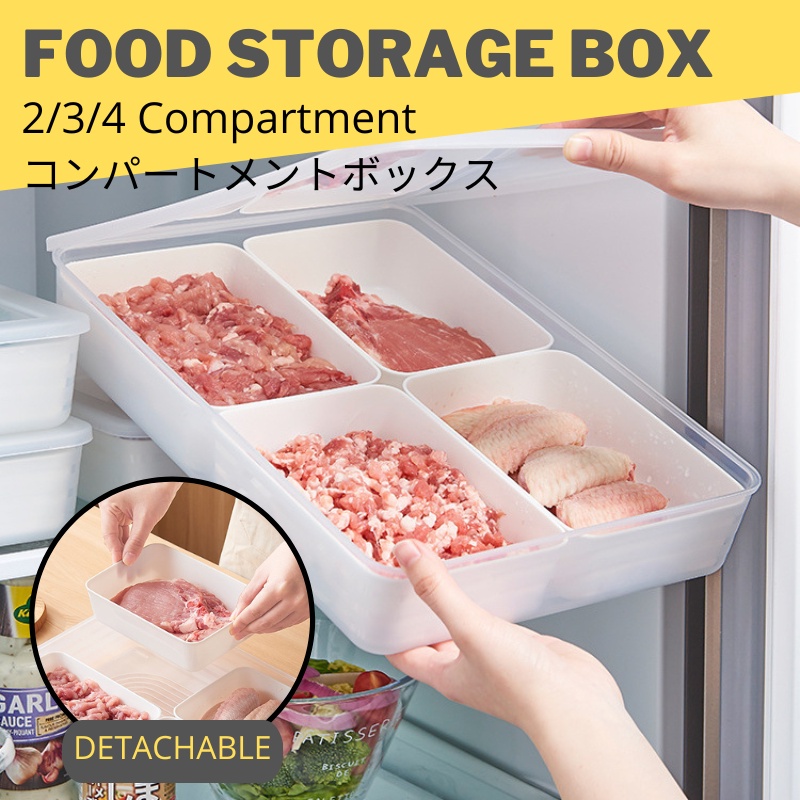 [SG] IMP HOUSE Fridge Food Storage Box with 4 detachable compartments ...