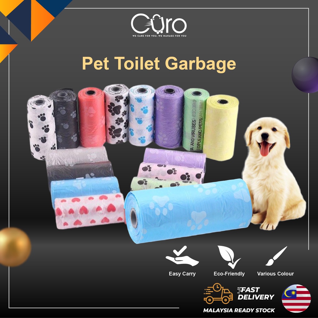 CURO Pet Grocer Pet Toilet Garbage Poop Plastic Bag Cat Kucing Dog
