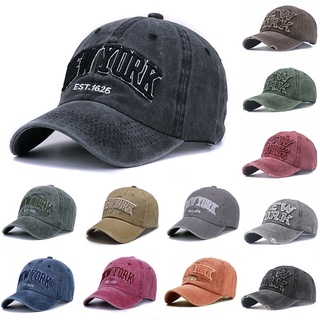 Embroidered cotton cap - Grey/New York - Ladies