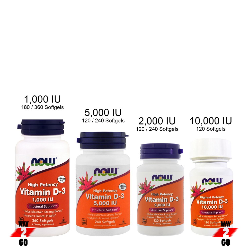 Vitamin D3 10.000 IE 250 mcg 240 Kapseln NOW FOODS