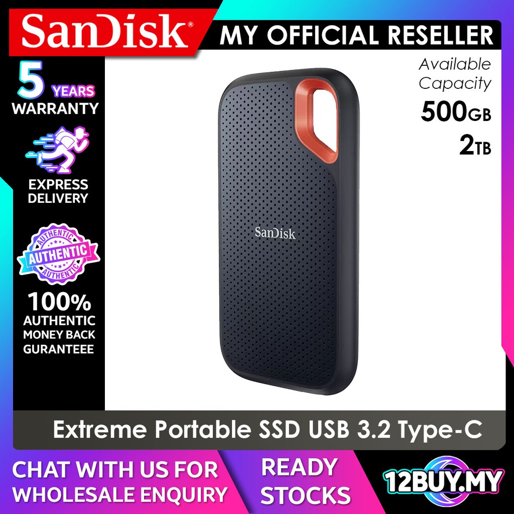 SanDisk Extreme E61 Portable V2 SSD Read 1050MB/s Write