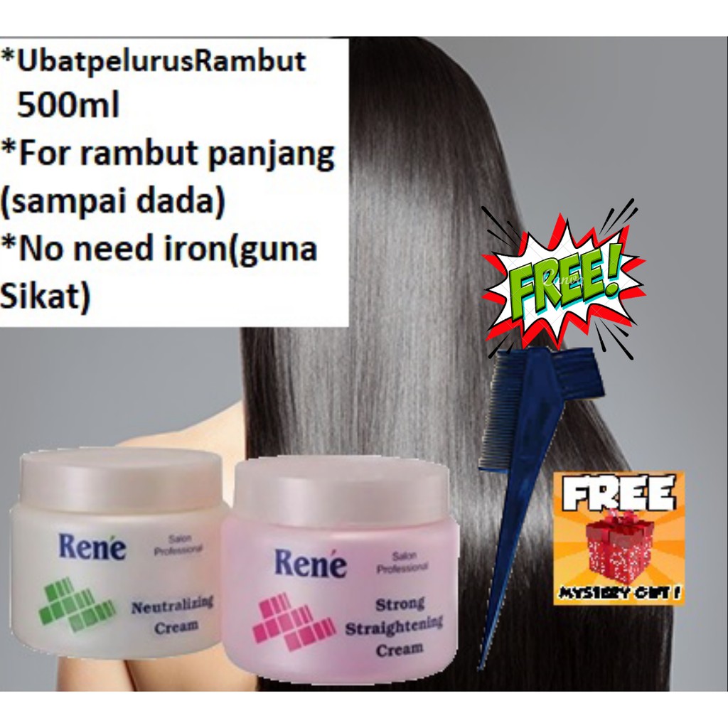 Rene Hair Rebonding (no need iron) (Straightening Cream + Neutralizer ...