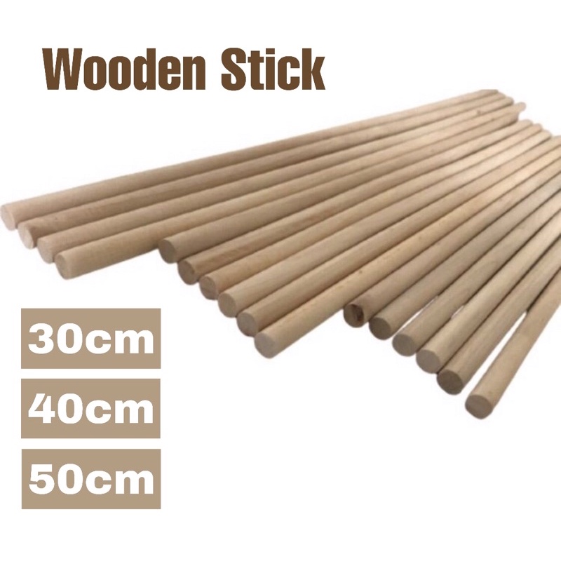 Round wooden stick Macrame wood stick Wood Dowel DIY Handmade | Shopee ...