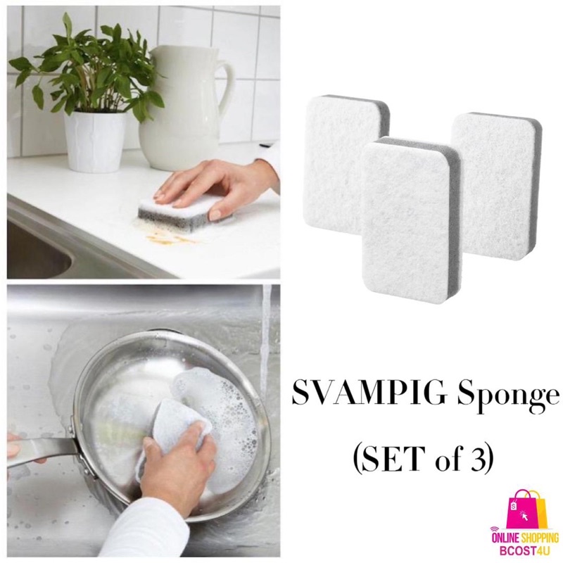 💦READY STOCK💦SVAMPIG Sponge Pencuci Dapur 3pcs (Original) | Shopee Malaysia
