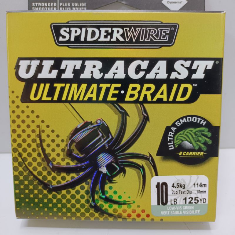 SPIDERWIRE ULTRACAST braid 125yd tali benang 114m 8 braided | Shopee ...