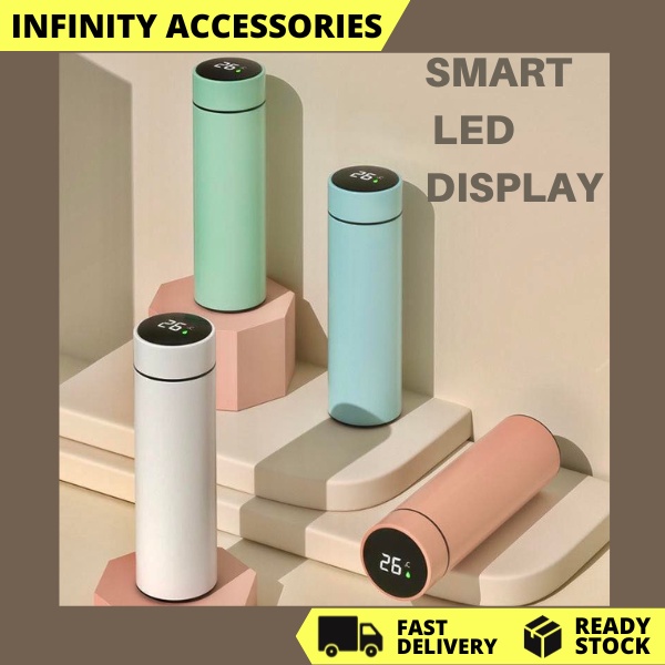 Smart LED Flask Tumbler Temperature Display Vacuum Flask Thermos Bottle ...