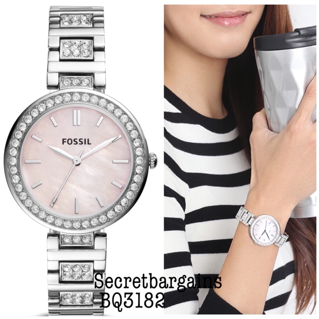 FOSSIL KARLI THREE HAND STAINLESS STEEL WATCH BQ3182 Shopee Malaysia