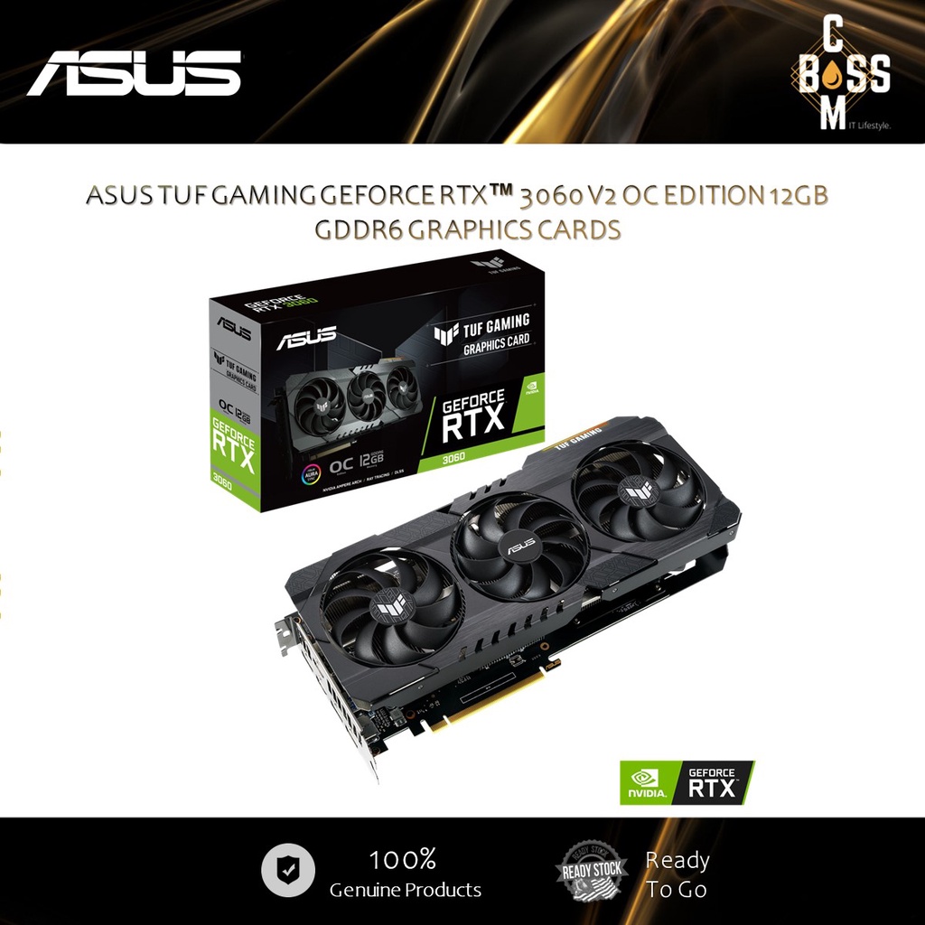 ASUS TUF GAMING GEFORCE RTX™ 3060 V2 OC EDITION 12GB GDDR6 GRAPHICS ...
