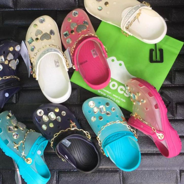 Limited STOCK!Yang Mi Collab Crocs Sandals Translucent Clog With