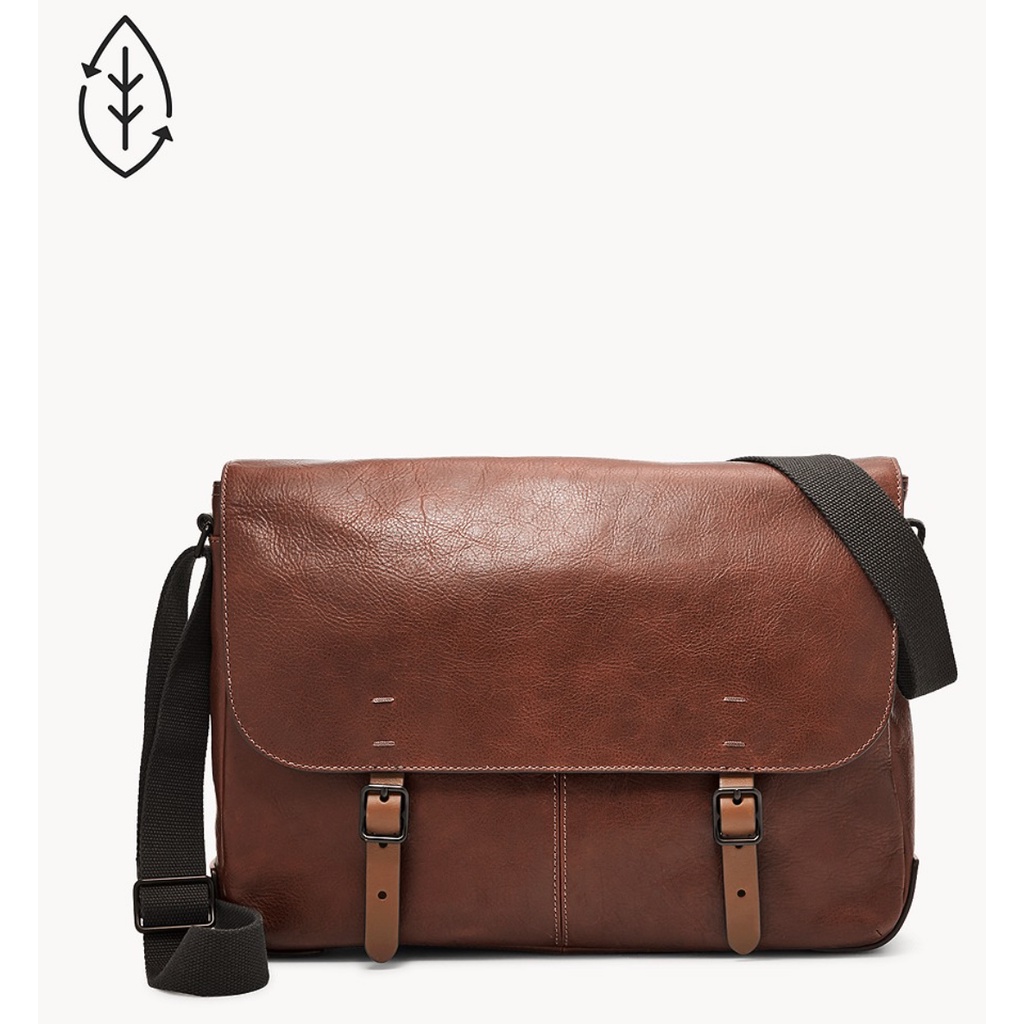 FOSSIL Buckner Messenger in Brown Leather Color MBG9338222 [NEW