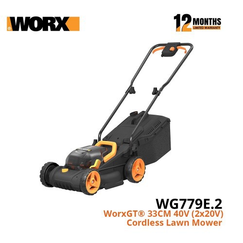 WORX WG779E.2 Cordless Lawn Mower 34cm Dual 40V Batteries