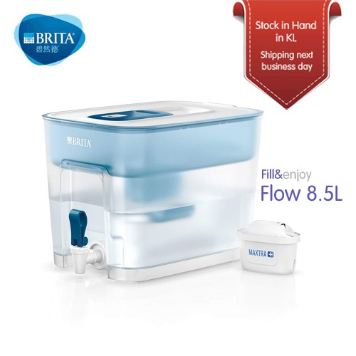 BRITA fill&enjoy FLOW 8.2L water filter jug, Blue includes 1 Maxtra+