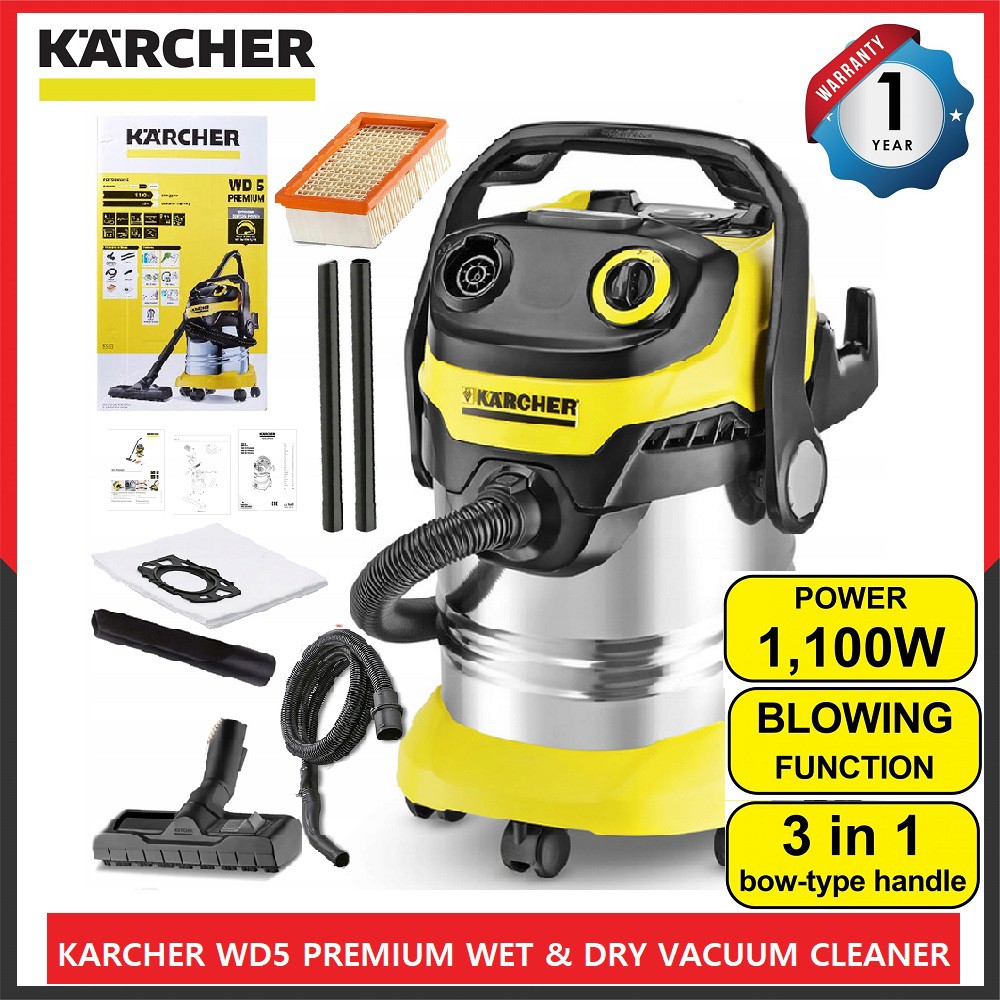 KARCHER WD5 PREMIUM WET & DRY MULTIPURPOSE VACUUM CLEANER (1800W/25L