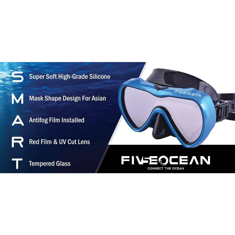 Five Ocean Feather Scuba Diving Mask UV Lens *FREE MASK STRAP* Shopee