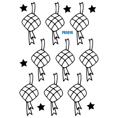 STICKERS KETUPAT SHAPE (A5 SIZE) | Shopee Malaysia