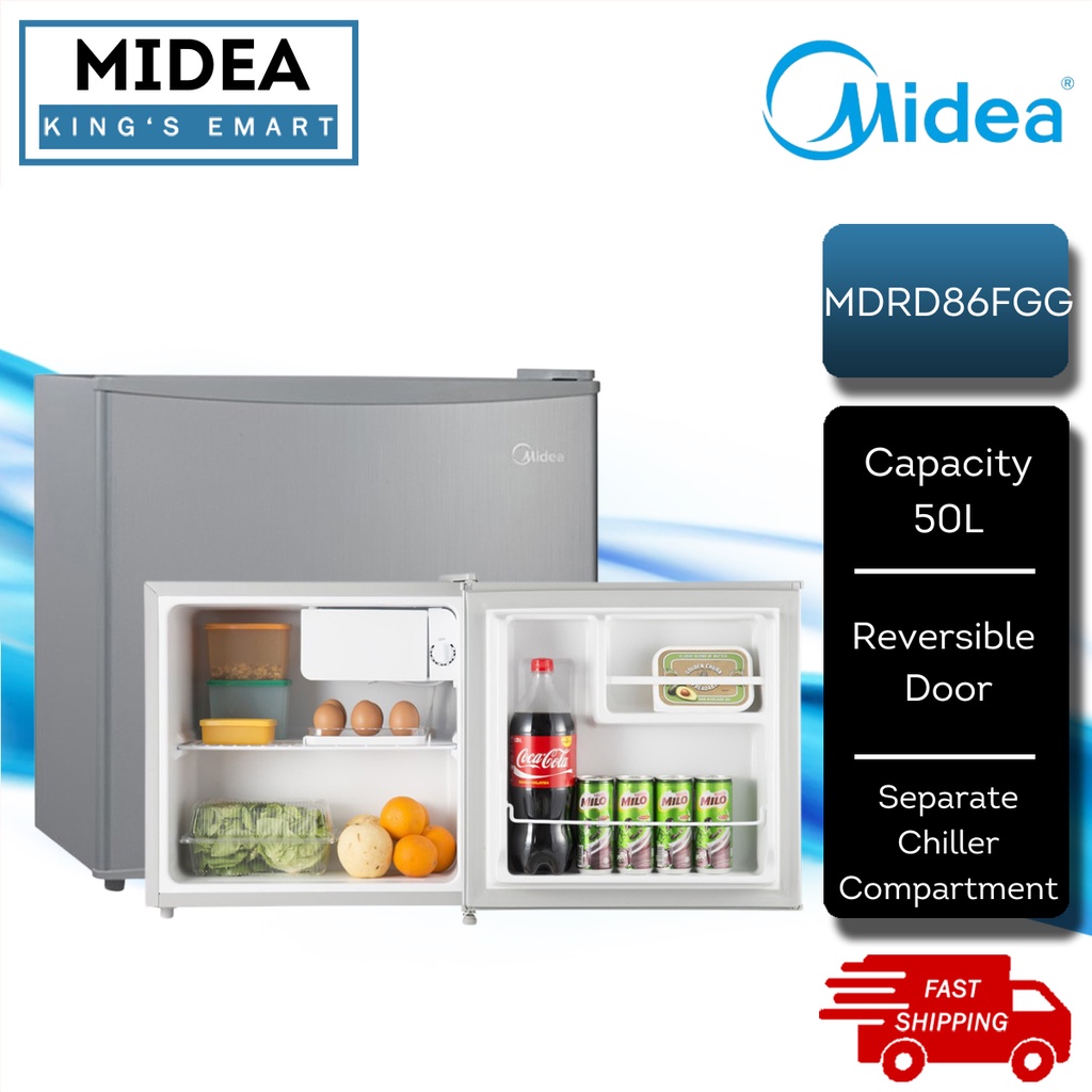 Midea 50L Mini Bar Refrigerator MDRD86FGG Fridge Replaces MS50V