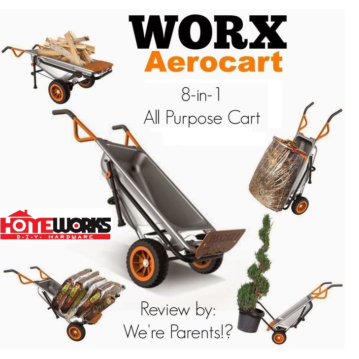 WORX WG050 AEROCART 8 IN 1 WHEELBARROW YARD CART DOLLY